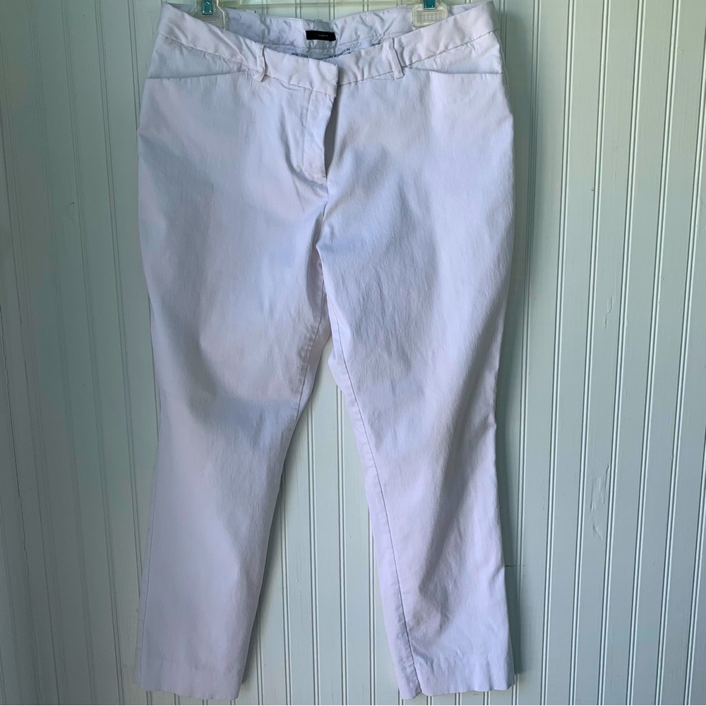 Worthington Slim Fit (12) White Straight Leg Pants w/2 flat front pockets